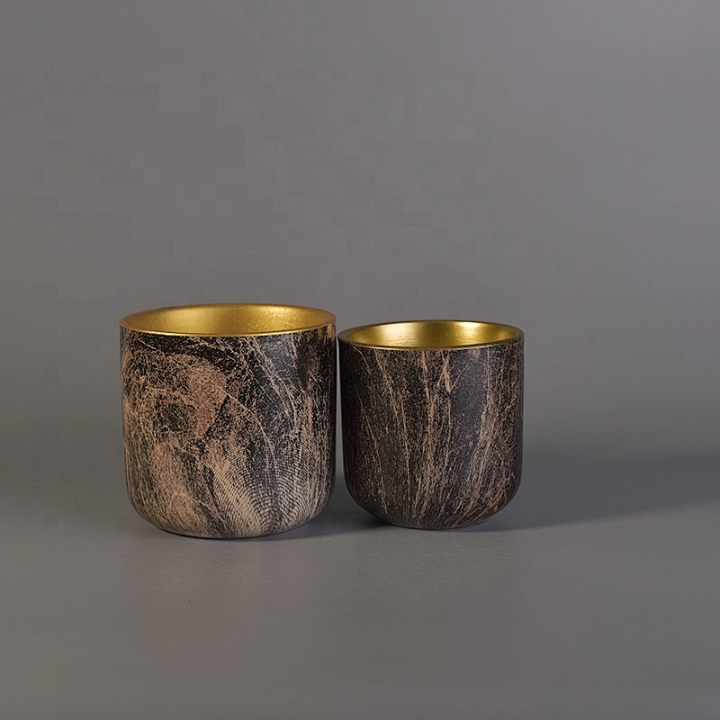 Luxury handmade painted ceramic candle jar wholesales