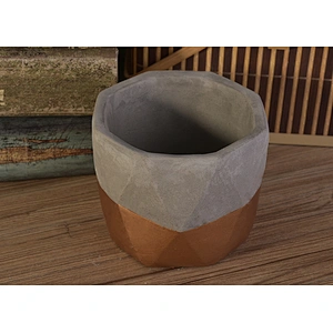 Wholesale grey geo concrete candle jar 10oz 20oz