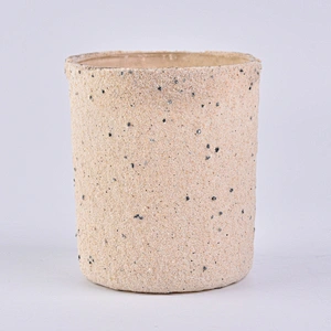 Wholesales custom cylinder cement candle jar vessels 10oz 11oz
