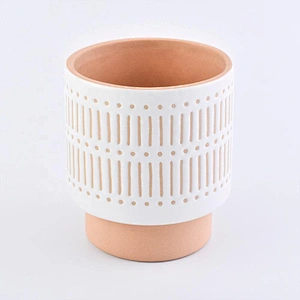 10oz Custom standing ceramic candle jars wholesales