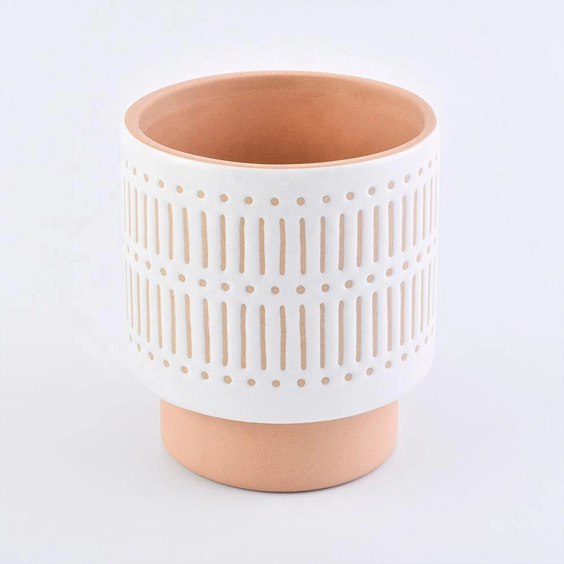 10oz Custom standing ceramic candle jars wholesales