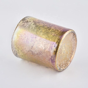 10oz colorful plating glass candle jars
