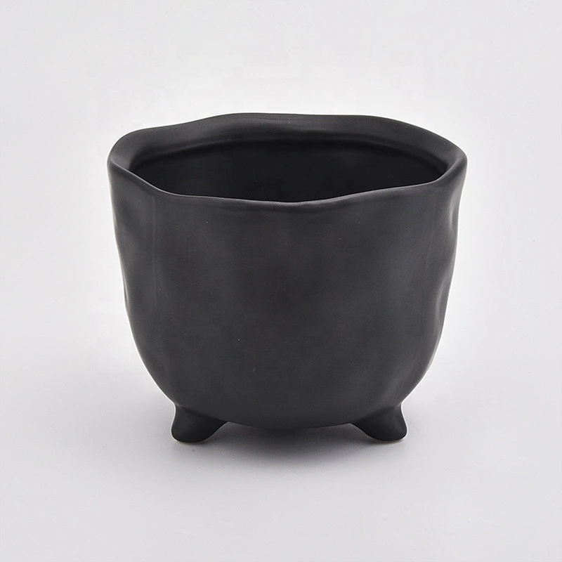 Antique candle jars ceramic decorative candle holder black