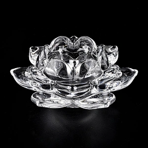 Wholesales geometric crystal luxury glass candle holder