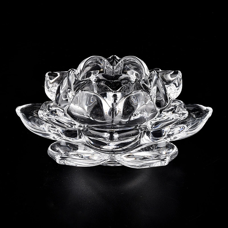 Wholesales geometric crystal luxury glass candle holder