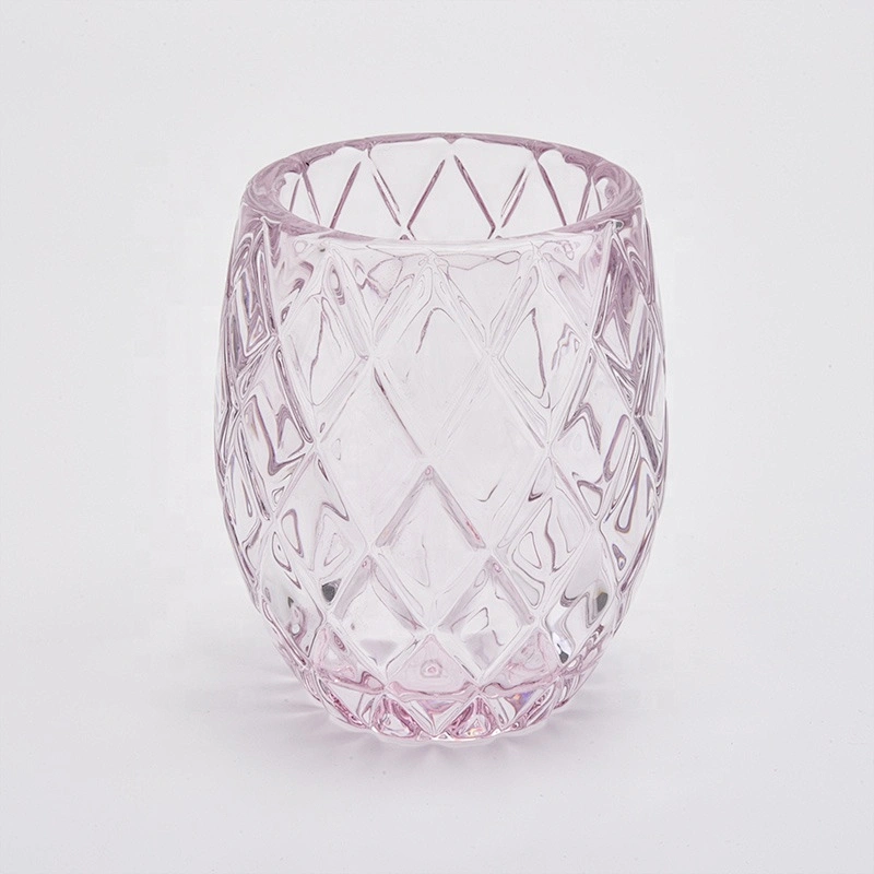 Luxury Crystal glass candle vessel transparent glass candle holder home decor