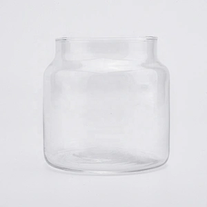 Clear Glass Candle Vessel Glass Jar for Soy Wax Home Decor Wholesales