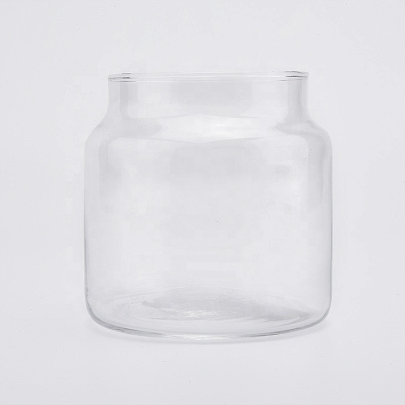 Clear Glass Candle Vessel Glass Jar for Soy Wax Home Decor Wholesales
