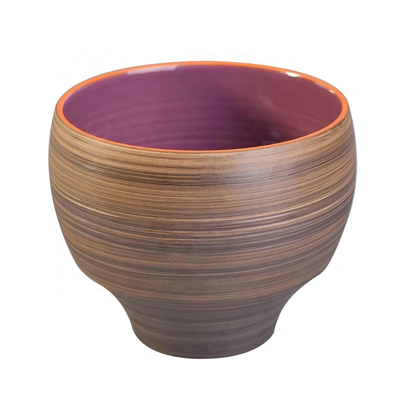 Amber decorative empty ceramic bowl for candle making suppliers