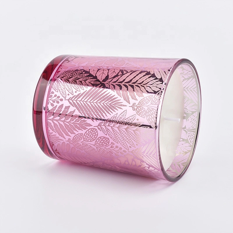 10oz mercury glass candle holders with laser design