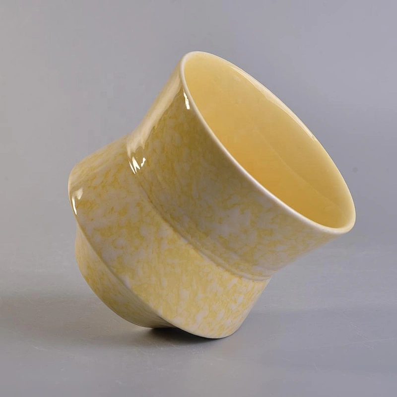 Wholesales custom Luxury antique gold ceramic candle holders