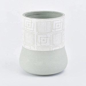 Elegant green ceramic candle holder for home decoration
