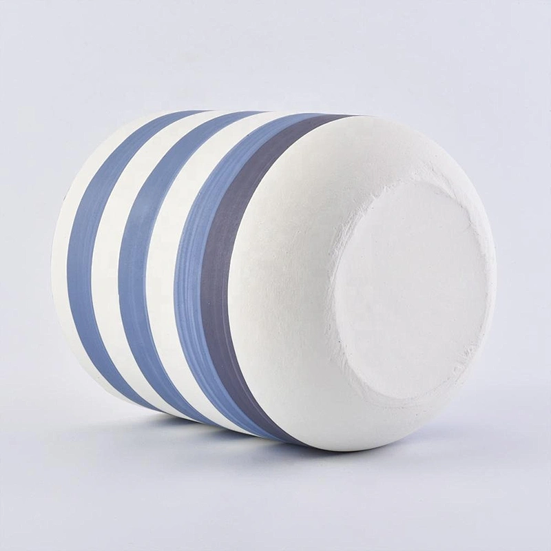 Wholesales blue scented ceramic holder for luxury candle making