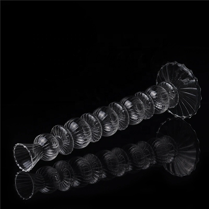 Wholesales clear glass candlestick borosilicate candle holder home decoration