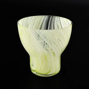 Antique custom candle jar glass hurricane candle holder in bulk