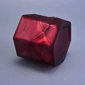 Sunny luxury red scented Hexagon glass candle jar holder wholesales