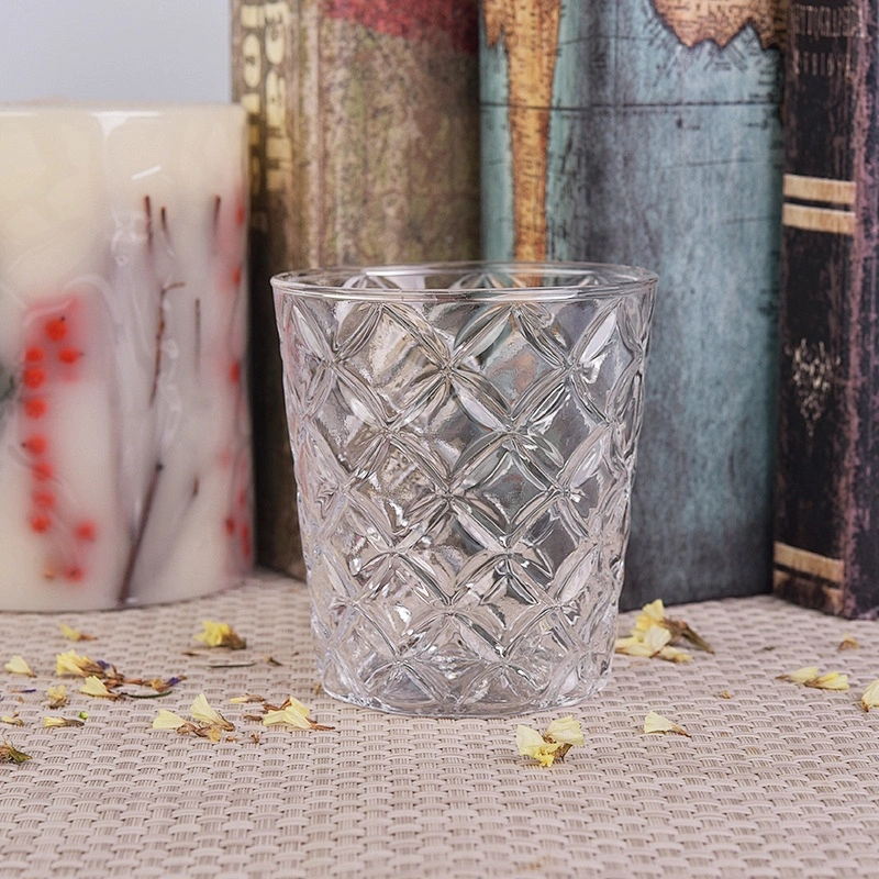 Empty spraying handmade candle vessel glass votive candle jar bedroom decor supplier
