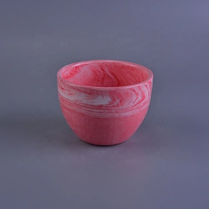 300ml Round pink custom ceramic tealight candle tumbler jars