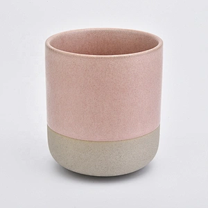 Cylinder matte ceramic candle containers votive scented candle jars party decoration wholesales