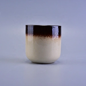 400ml Brown ceramic jar for candle making wholesales