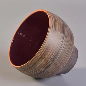 Amber decorative empty ceramic bowl for candle making suppliers