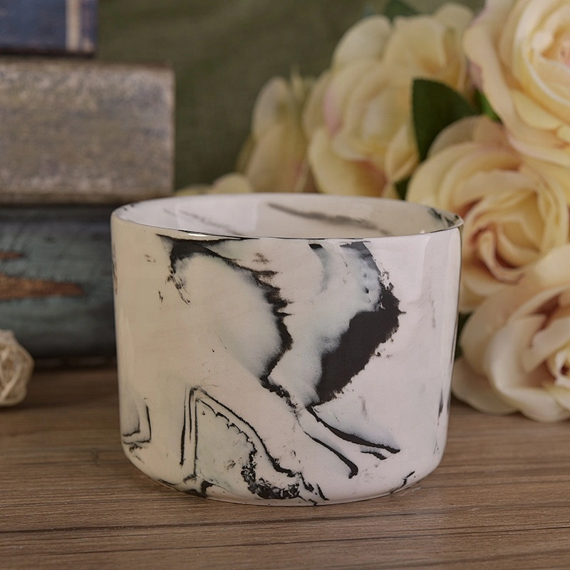500ml Round ceramic candle jars for home decoration