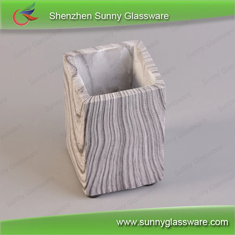 Square cement candle vessel votive candleholder home decoration