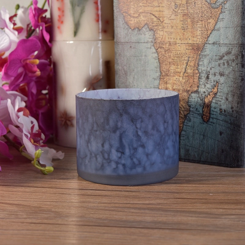 Frosted candle vessel tea light glass candles jars scented wedding centerpieces in bulk