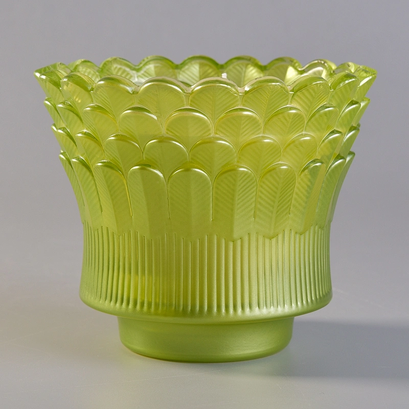 Wholesales tealight green luxury glass votive candle holders bulk