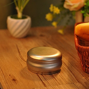 Home decoration silver Metal Candle tins with lid