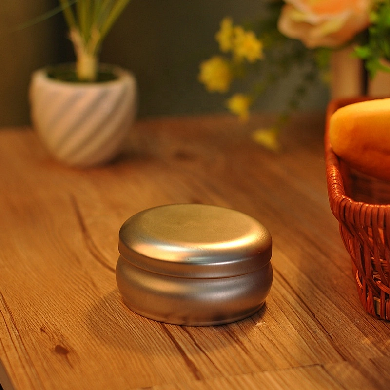 Home decoration silver Metal Candle tins with lid