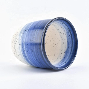 Personalized hand painting ceramic candle containers votive scented candle holders wedding decor