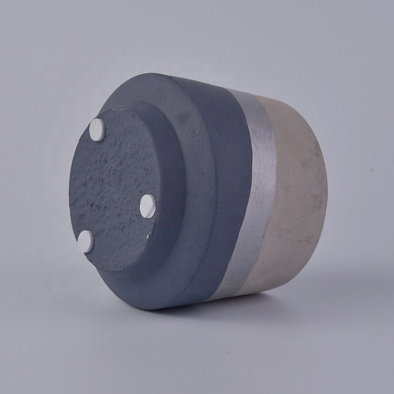 400ml Blue cement candle holders handmade printing candle tin home decoration