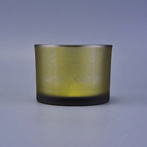 Sunny gold matte luxury votive Glass candle jars holder 10oz 20oz