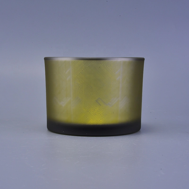 Sunny gold matte luxury votive Glass candle jars holder 10oz 20oz
