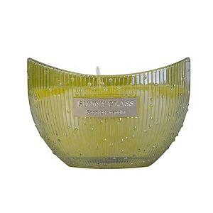 New design wholesales boat shape scented Glass Candle Jar