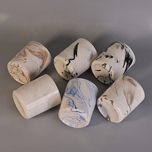 400ml Cylinder candelabra ceramic candle jars for home decor