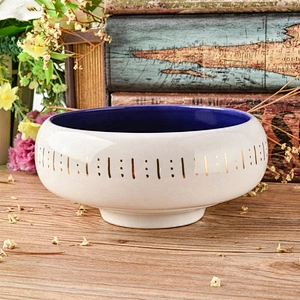 Wholesales christmas custom ceramic scented candle vessel