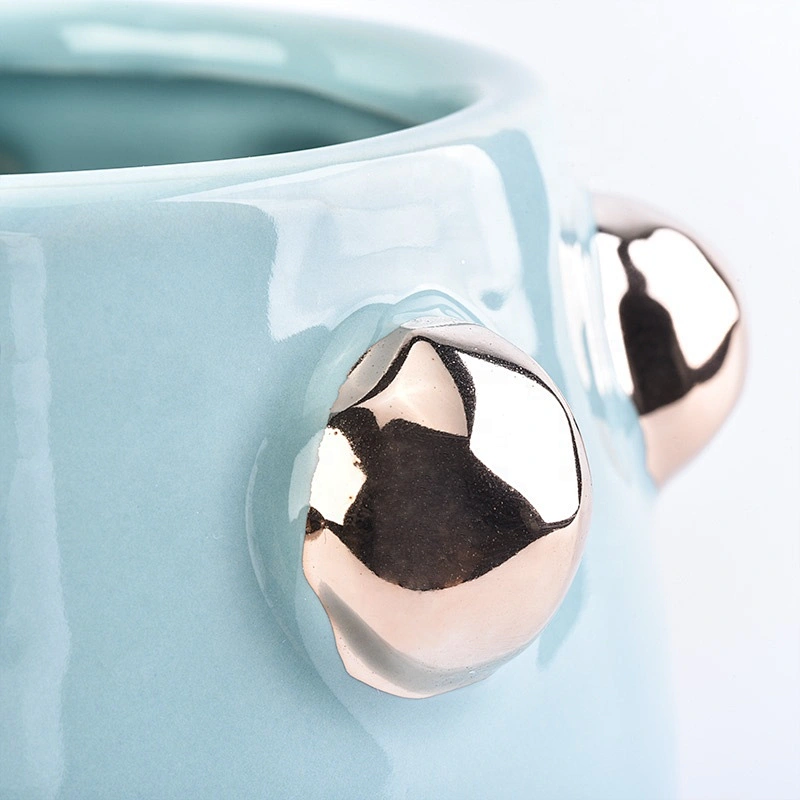 Handmade painting ceramic candle containers bowl votive scented candle holders party decoration wholesale