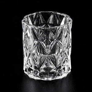 Wholesales tealight geometric crystal Luxury glass candle holder