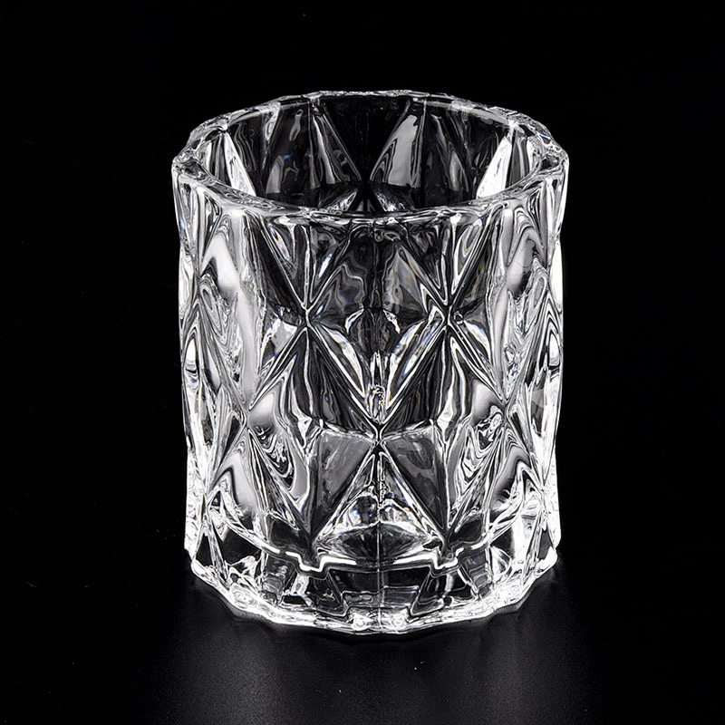 Wholesales tealight geometric crystal Luxury glass candle holder