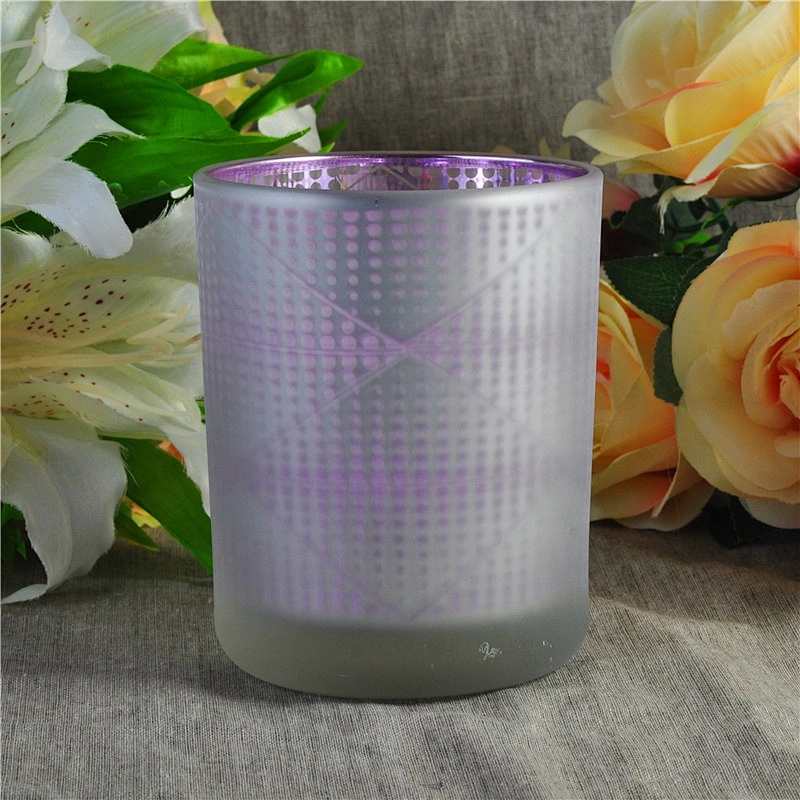 Wholesales frosted mercury Glass aroma candle holders