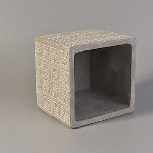 10oz 14oz 20oz luxury custom square cement candle holders