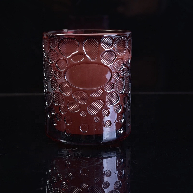 Unique personalised cylinder empty scented candle glass jars 16oz