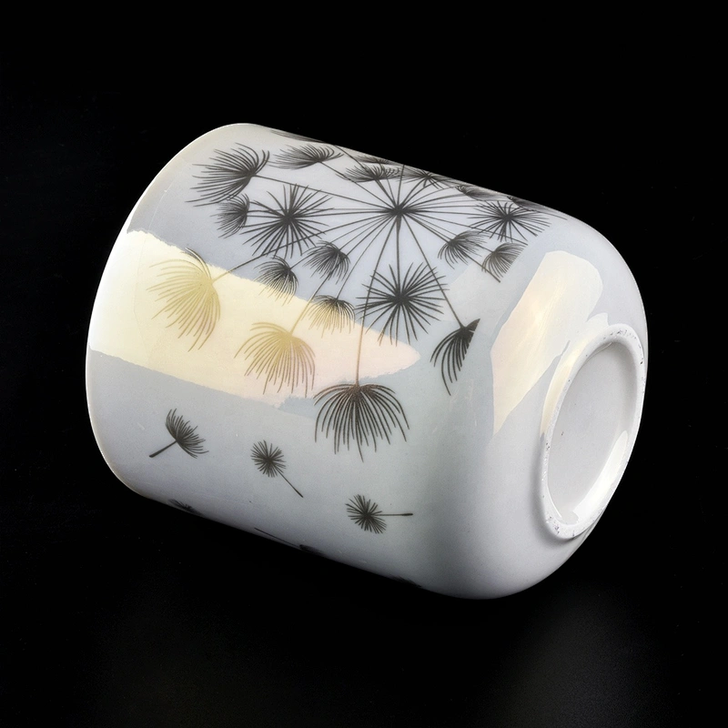 glossy white ceramic candle jars in bulk