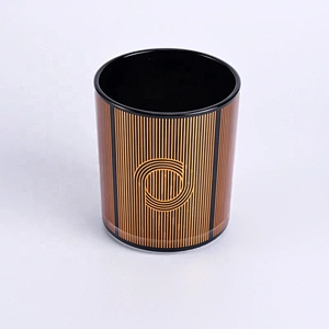 Home decor black custom glass holder for candle making