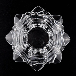 Wholesales Luxury empty flower glass candle holder 50ml