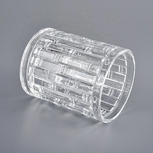 8oz 16oz Sunny crystal luxury custom empty Glass candle holders wholesales