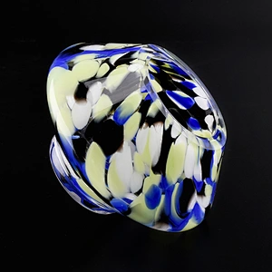 mottled glass vessel for candle making 8 oz glossy candle jar