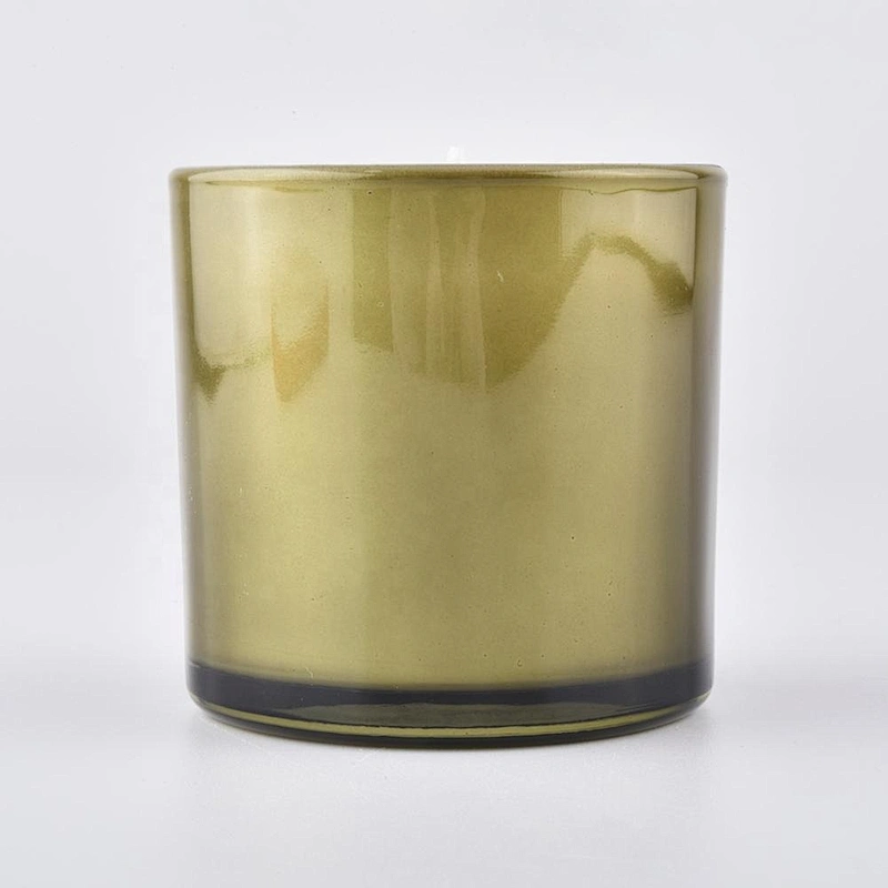 Wedding luxury custom iridescent crystal empty Glass candle holder